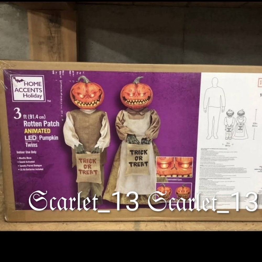🆕 Animated Rotten Patch Pumpkin Twins 🎃 Halloween Animatronic - Picture 6 of 6
